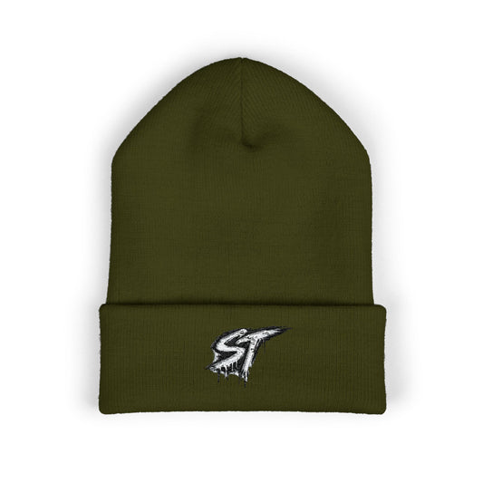 Embroidered Drip Logo Cuffed Beanie