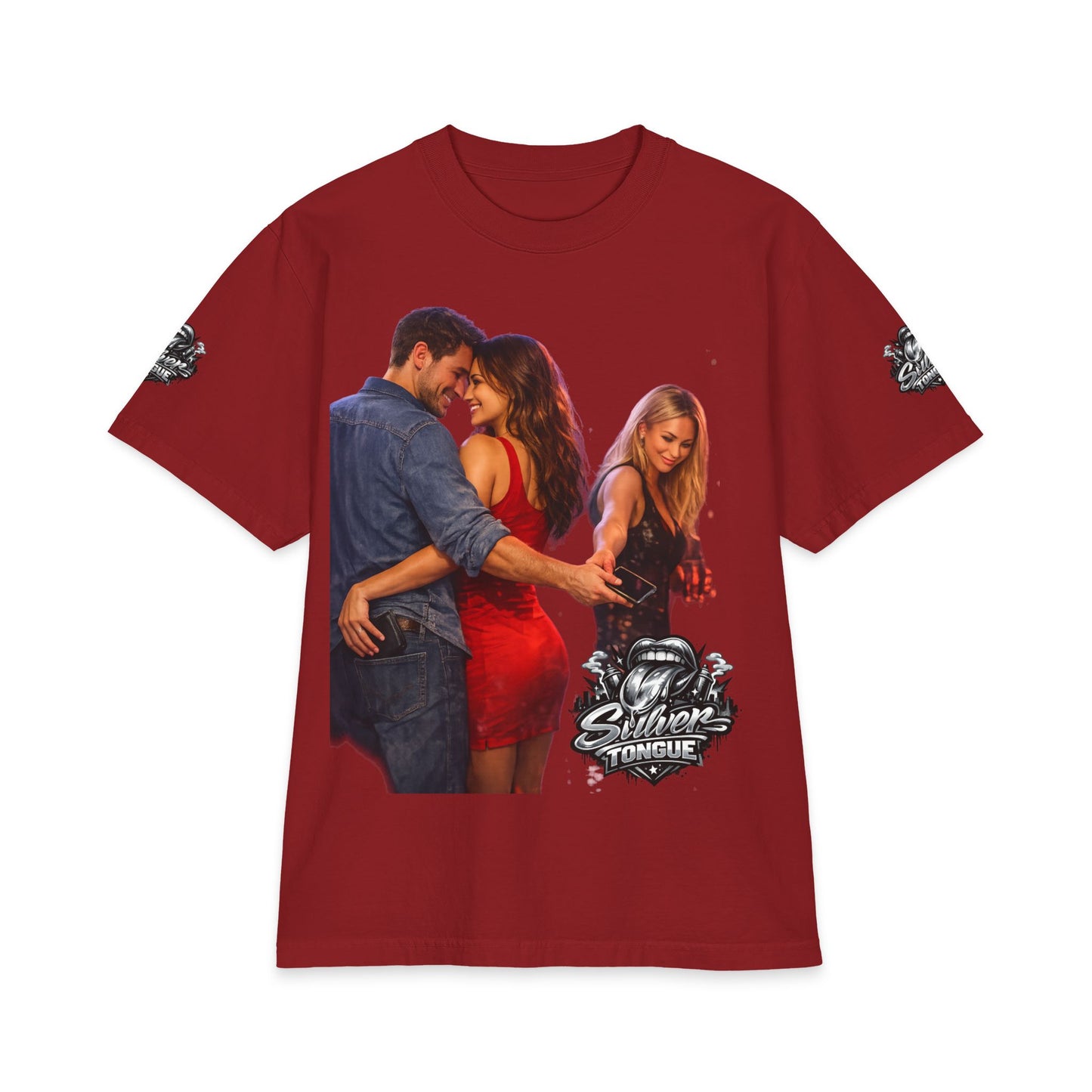 'Silver Tongue' Couple & Temptation T-Shirt