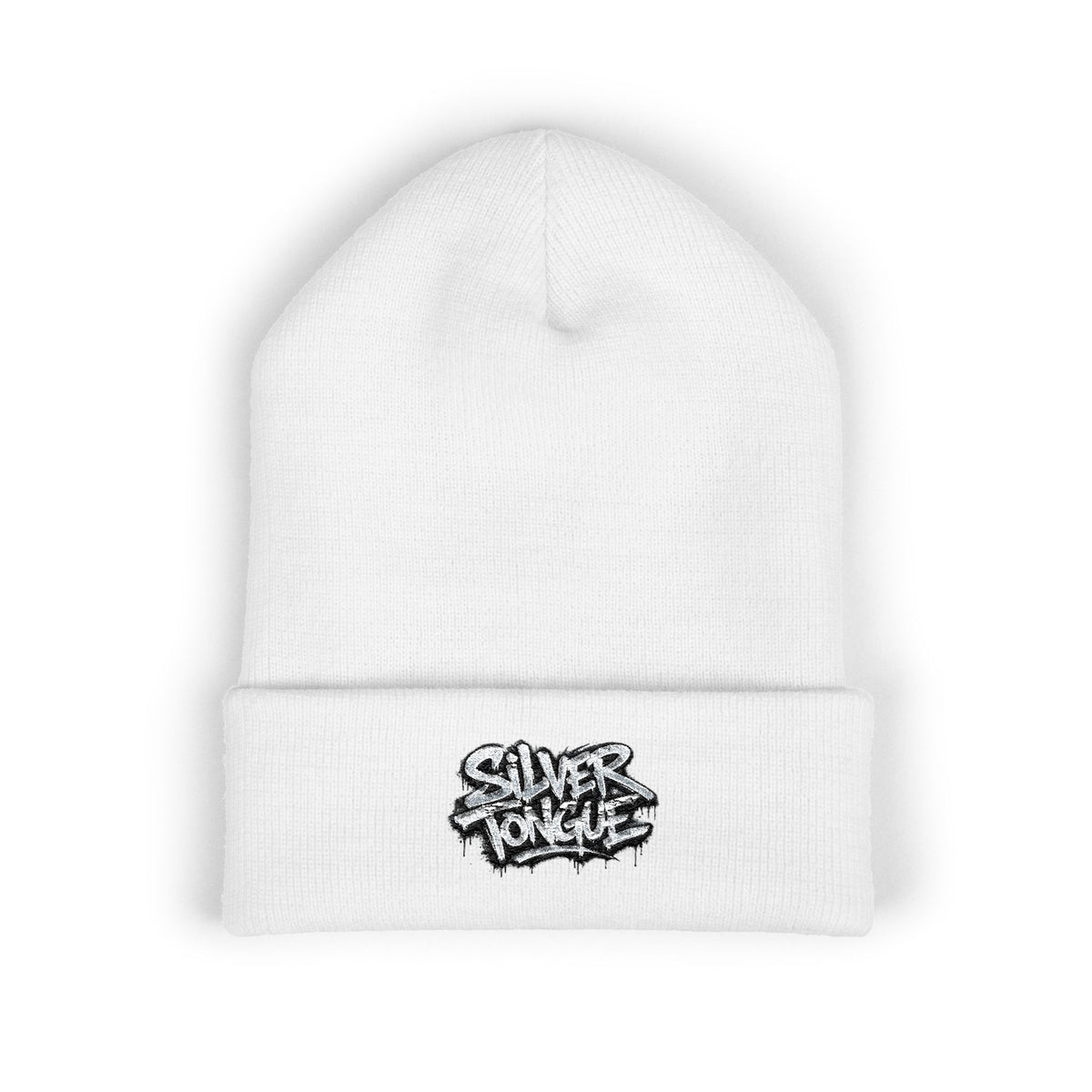 Embroidered 'Good Vibes' Cuffed Beanie