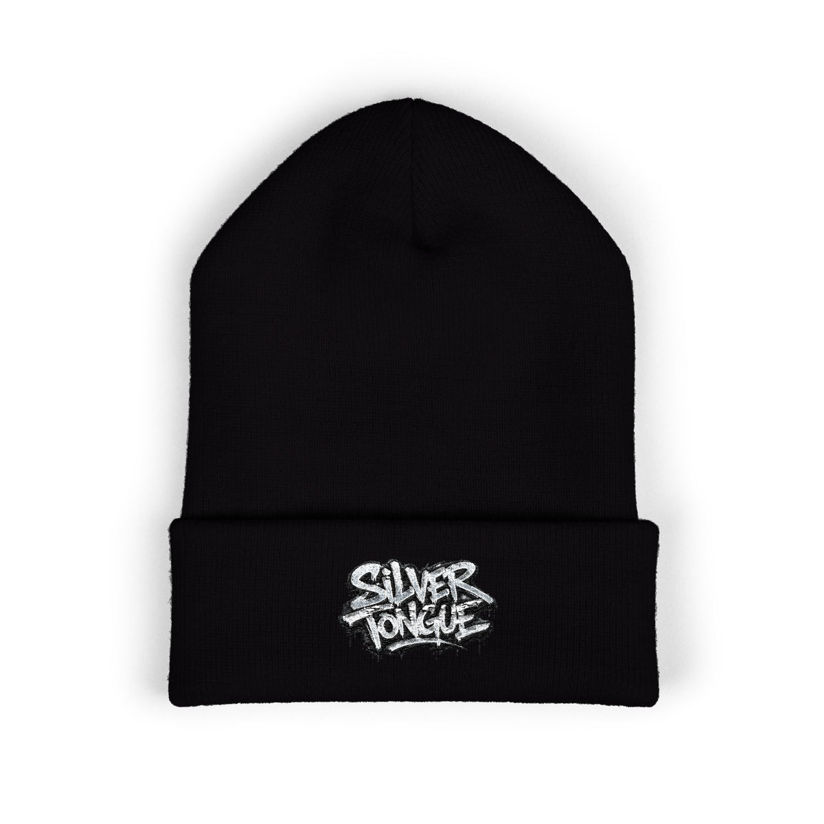 Embroidered 'Good Vibes' Cuffed Beanie