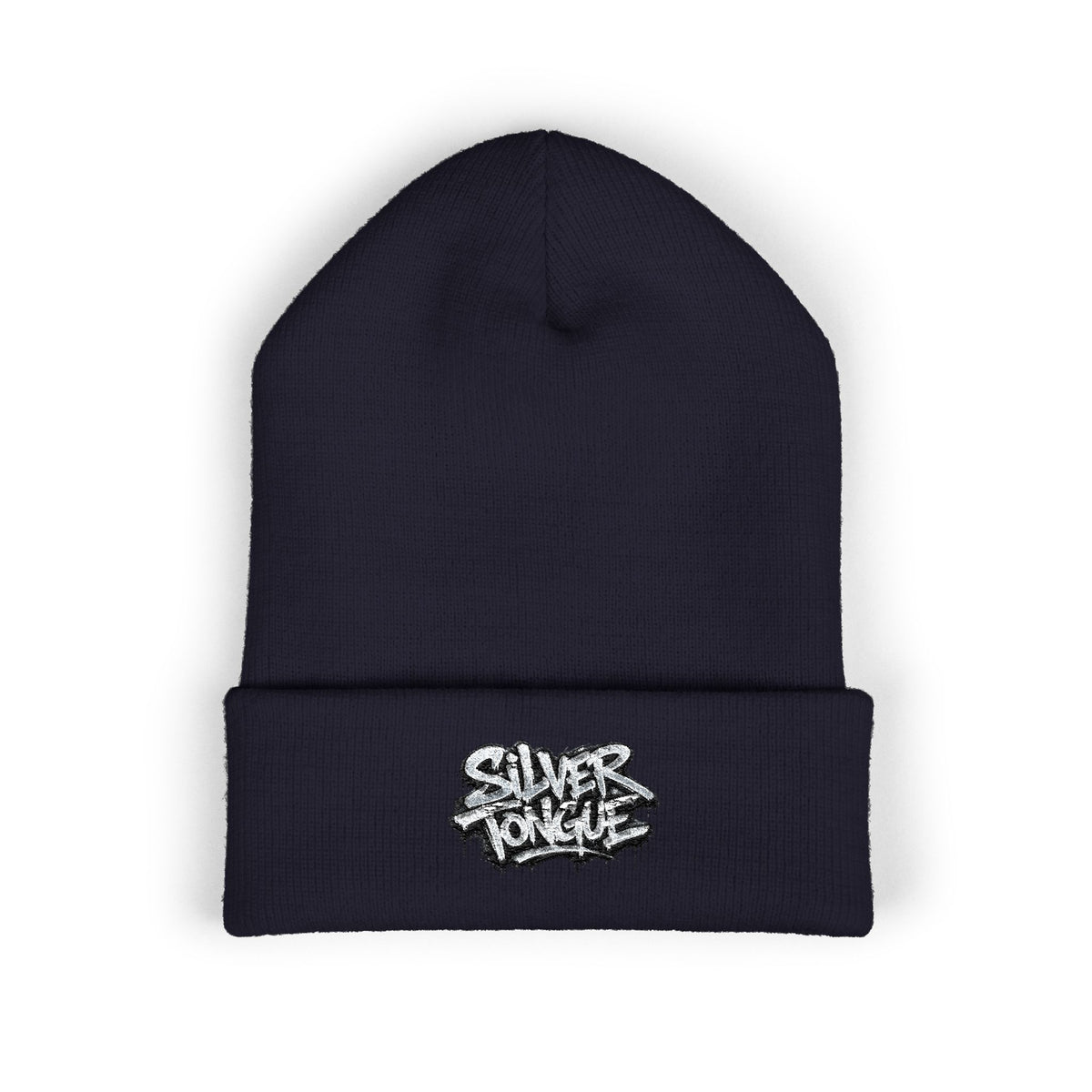 Embroidered 'Good Vibes' Cuffed Beanie