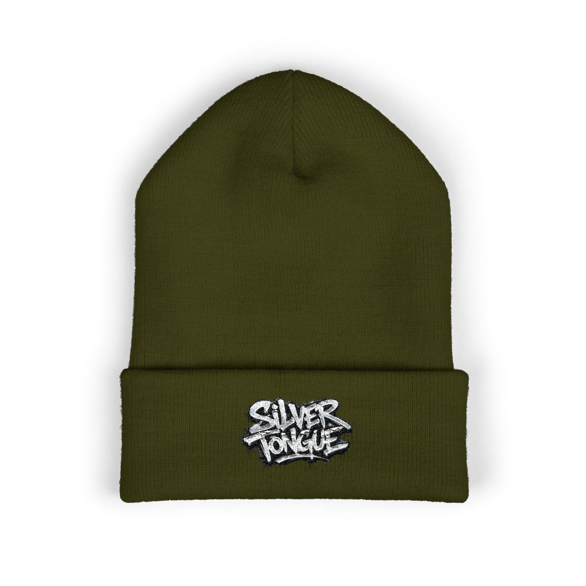 Embroidered 'Good Vibes' Cuffed Beanie