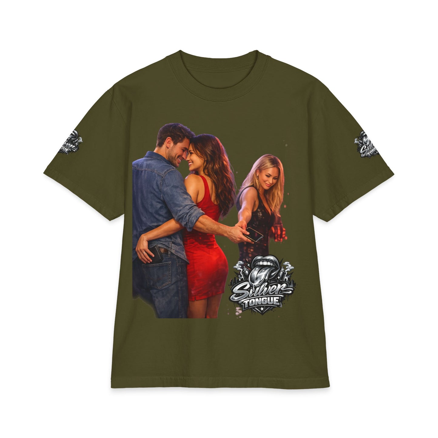 'Silver Tongue' Couple & Temptation T-Shirt