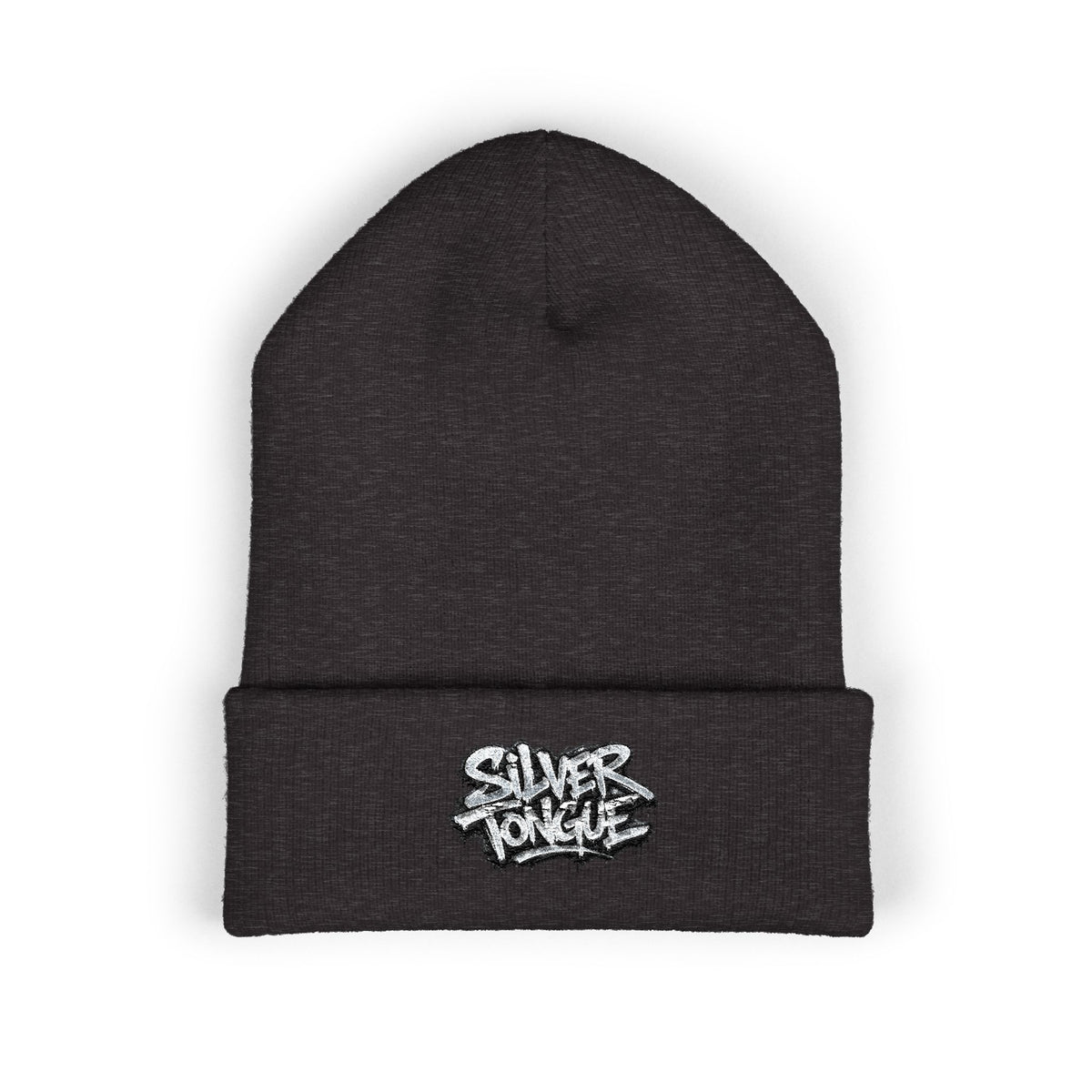 Embroidered 'Good Vibes' Cuffed Beanie