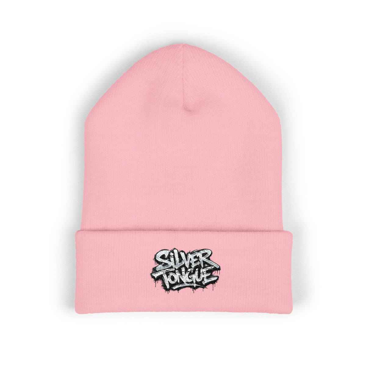 Embroidered 'Good Vibes' Cuffed Beanie